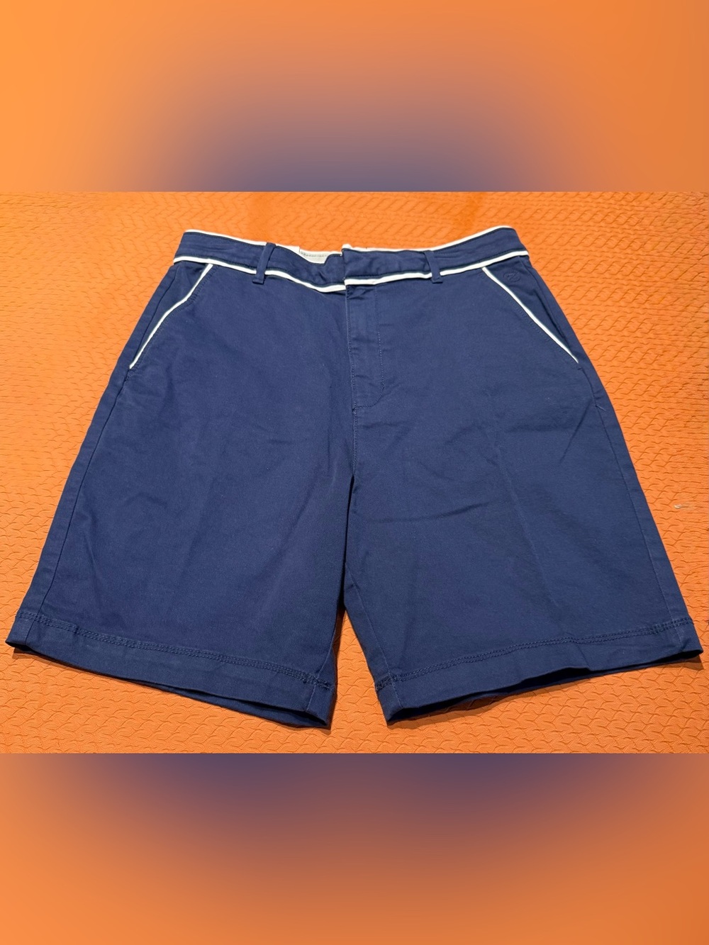 Izod Navy Shorts with White Piping